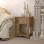 Croyde Lamp Table - 1 Drawer - Oak