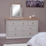 Hatherleigh Chest of Drawers - 4+3 Drawer - Wide - Oak and Painted