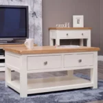 Hatherleigh Coffee Table - 2 Drawer - Oak and Painted