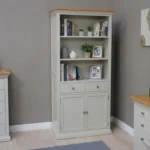 Hatherleigh Large Bookcase - with Cupboard - Oak and Painted