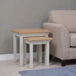 Hatherleigh Nest of Tables - Set of 2 - Oak and Painted