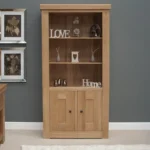 Instow Bookcase - with Cupboard - Oak