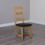 Landkey Dining Chair - Set of 2 - Ladder Back - Oak