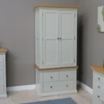 Hatherleigh Wardrobe - 2 Door - 3 Drawer - Oak and Painted