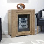 Appledore Hifi Entertainment Cabinet - 1 Door - Oak