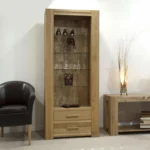 Appledore Bookcase - 2 Drawer - Tall - Oak