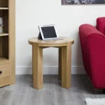 Appledore Lamp Table - Round - Oak