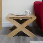 Appledore Coffee Table - Square - with X Legs - Oak