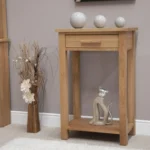 Croyde Console Table - 1 Drawer - Oak