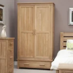 Croyde Wardrobe - 2 Door - 1 Drawer - Oak