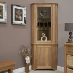 Croyde Display Unit - 2 Door - Corner - Oak