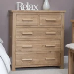 Croyde Chest of Drawers - 3+2 Drawer - Oak