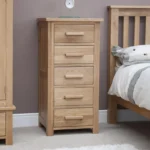 Croyde Chest of Drawers - 5 Drawer - Oak