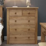 Saunton Chest of Drawers - 3+2 Drawer - Oak