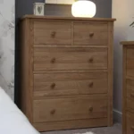 Saunton Chest of Drawers - 3+2 Drawer - Wide - Oak