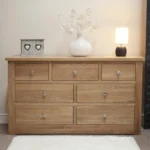 Saunton Chest of Drawers - 4+3 Drawer - Wide - Oak