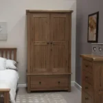 Pilton Wardrobe - 2 Door - 1 Drawer - Oak