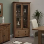 Pilton Display Cabinet - 2 Door - Oak