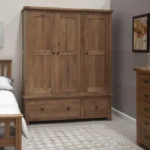 Pilton Wardrobe - 3 Door - 2 Drawer - Oak