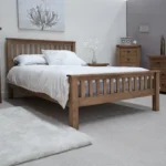 Pilton Bed - Slatted - Oak - Sizes Available