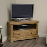 Landkey Corner TV Unit - 1 Drawer - Oak