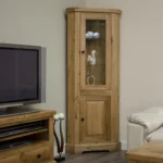 Landkey Corner Display Unit - 2 Door - Oak