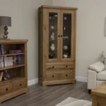 Landkey Display Cabinet - 2 Door - Oak