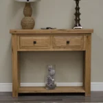 Landkey Hall Table - 2 Drawer - Oak