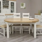 Parkham Oval Extending Dining Table - 6-10 Seater - 167cm-247cm