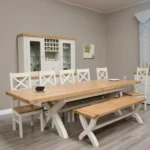 Parkham Extending Dining Table - 8-10 Seater - 200cm-280cm - X-Leg