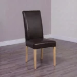 Marianna Dining Chair - Set of 2 - Brown Bycast Leather