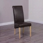 Wave Dining Chair - Set of 2 - Matt Coco Bonded Leather