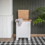 Umberleigh White Painted Oak Laundry Basket