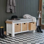 Umberleigh White Painted Oak Large Hall Bench