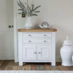 Umberleigh White Painted Oak 2 Door Small Sideboard