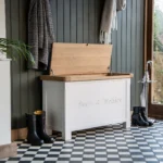 Umberleigh White Painted Oak Shoe Storage Box