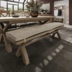 Tavistock 2.0m Bench Cushion Natural Check