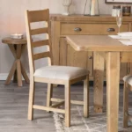 Tavistock Slatted Chair Fabric Seat in Check Natural