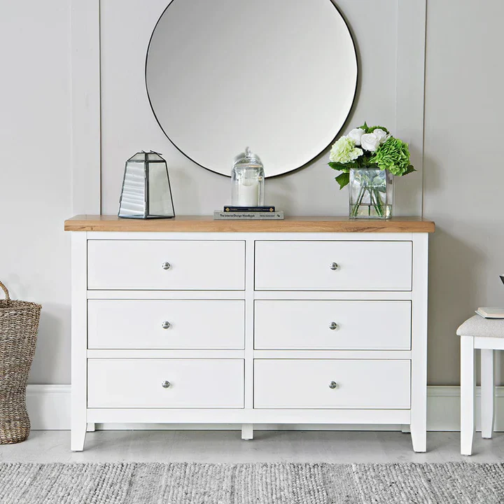 White-6Drawerchest Exeter 6 Drawer Chest - Image 1