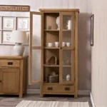 Ivybridge Oak Glass Display Cabinet